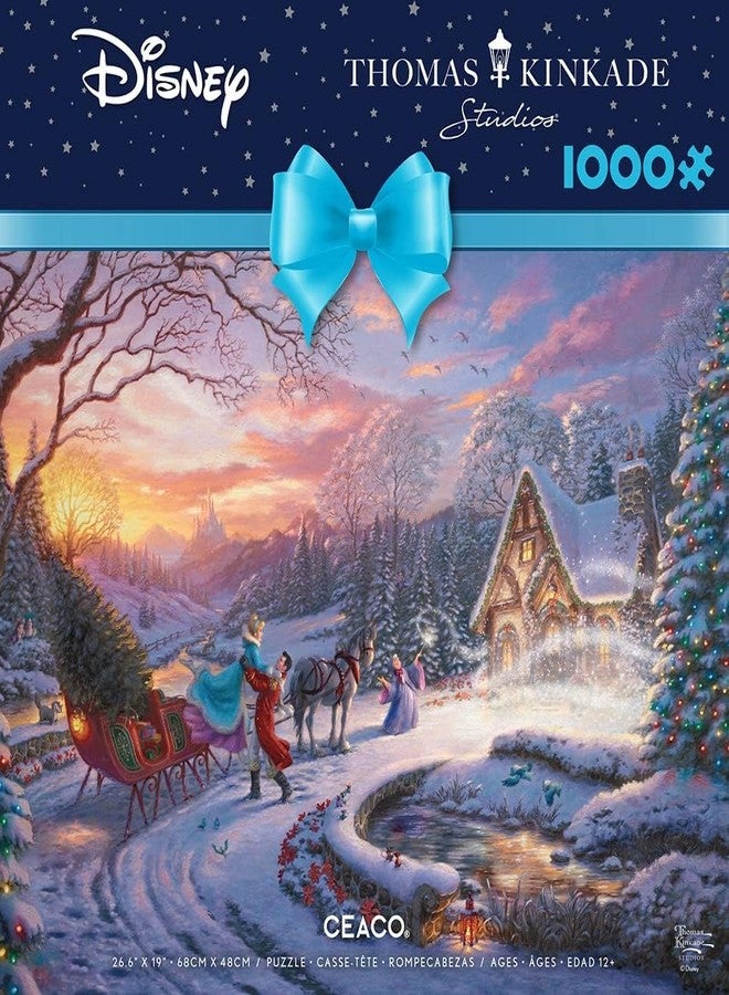 Ceaco - Thomas Kinkade - Disney - Holiday - Cinderella Bringing Home The Tree - 1000 Piece Jigsaw Puzzle - Image 3